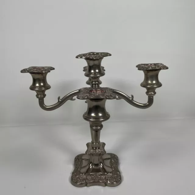 Vintage 5 Arm Georgian Style Silver plated Candelabra 2kg Candle Centre Piece