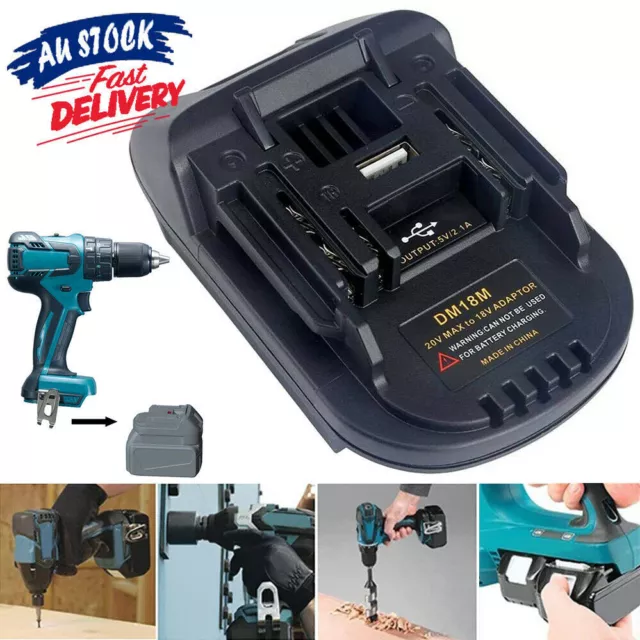 COMPATIBLE WITH BATTERY Adapter Convert Milwaukee M18 Dewalt 20V to Makita  18V $22.55 - PicClick AU