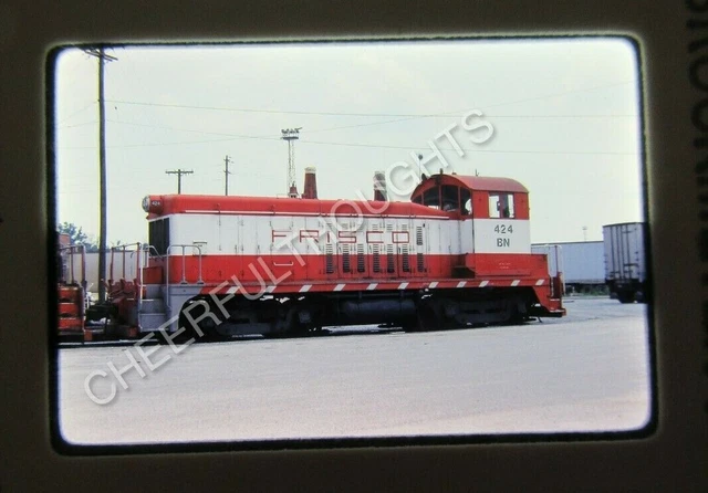 Original '82 Kodachrome Slide BN Burlington Northern 424 NW2 Frisco SLSF   33P53
