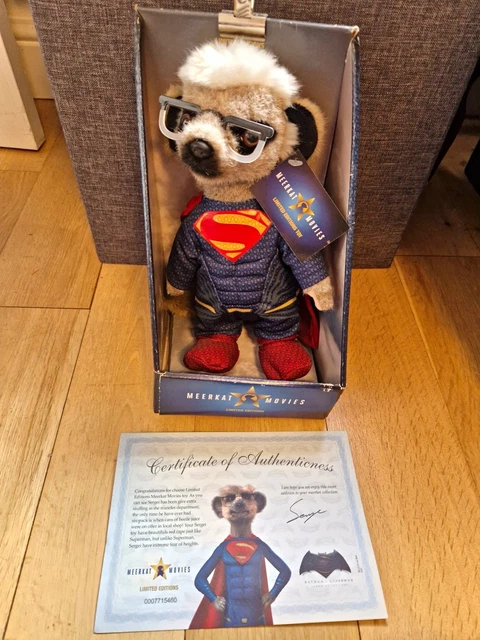 MEERKAT MOVIES LIMITED Edition Sergei Superman Plush Soft Toy Box ...