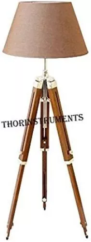 Thor Classical Designer Marine Tripod Floor Lamp Retro Vintage Wooden Tripod Lam