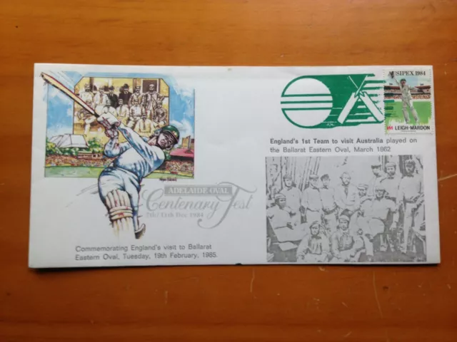 1984 Australia Adelaide Oval Centenary Test Cover Englands 1St Team Visit 1862