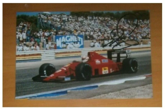 AUTOGRAPH Nigel Mansell Ferrari 641/2 Grand Prix ANS 1990 Signed 10x15cm PHOTO