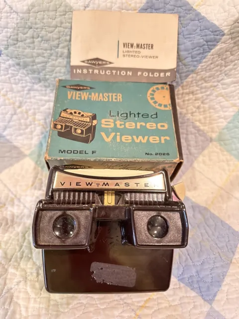Old Rare Vintage Sawyer's View Master Lighted Stereo Viewer Model F No. 2026