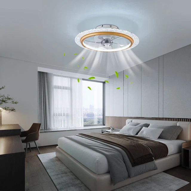 MODERN GOLD CEILING Fan with Lights Dimmable LED with Remote Control 85