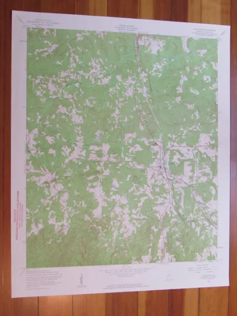 Talbotton Georgia 1959 Original Vintage USGS Topo Map