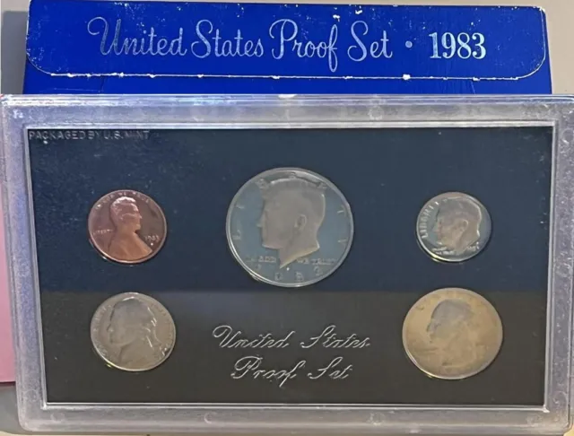 5 Coins - United States Proof Set 1983 S Mint Original Gov Packaging Collectible