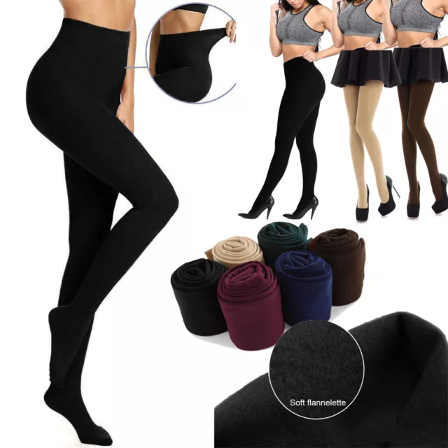 Women Thick Warm Winter Double Lined Stretch Thermal Fleece Tights Pantyhose  UK*
