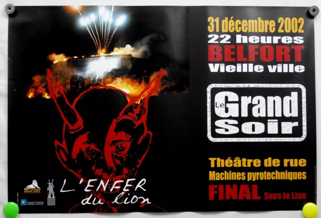 ancienne affiche le grand soir a belfort theatre de rue 2002  n°192