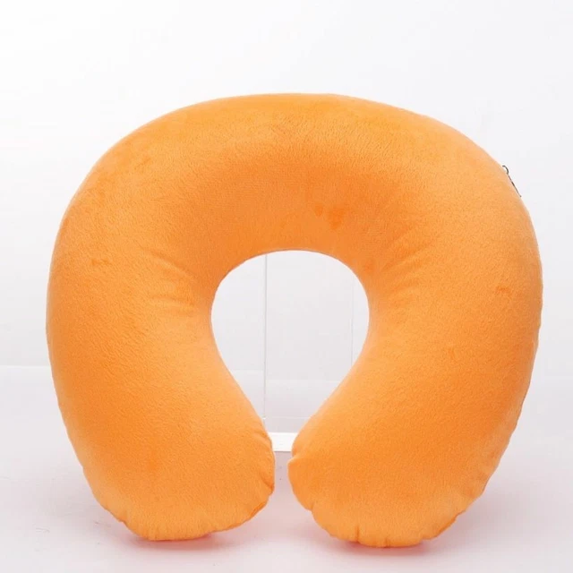 Travel U-shaped Pillow Inflatable Neck Pillow Car Head Neck Rest Air Cushion NEW 2