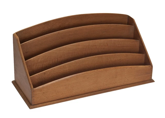 Trieur De Papier/casier De Rangement Vintage En Bois - 34x28.5x32cm - Bureau, Documents