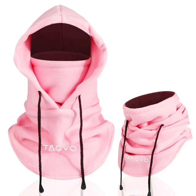 Cache-cou Polaire Noir Unisexe - Taille Unique - 350 G/m² - Pour Ski, Moto, Running, Vélo - Coupe-vent, Lavable