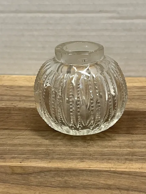 Vintage Crystal Dresser Jar -Missing sterling silver lid