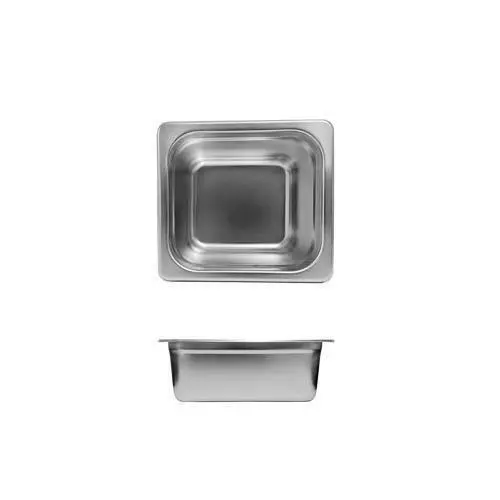 6x Bain Marie Tray / Steam Pan / Gastronorm 1/6 Size 100mm Deep Stainless Steel