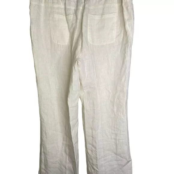 Style & Co Womens pull on Linen pants elastic waistband cream color size 1X 3