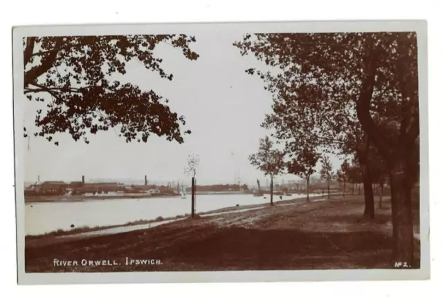 River Orwell, Ipswich, Suffolk, RP Postcard.