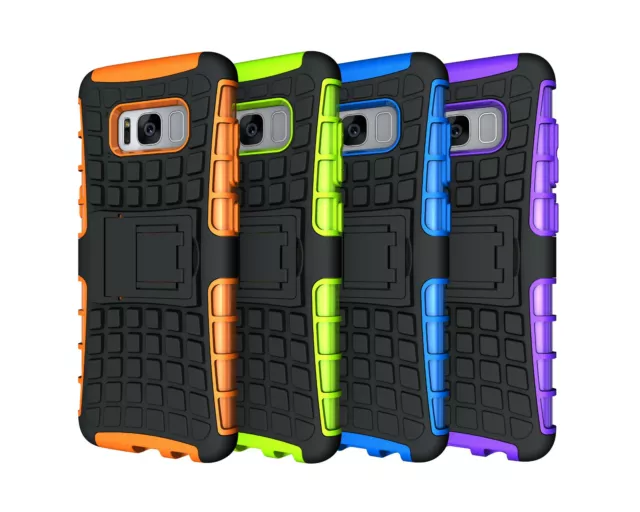 Hybrid Shockproof Rugged Hard Kickstand Case For Samsung Apple LG Smartphone 3