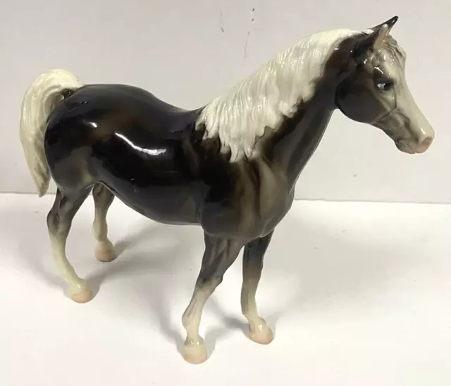 Vintage Breyer Molding Co. Horse Dark Brown & White 9" Tall