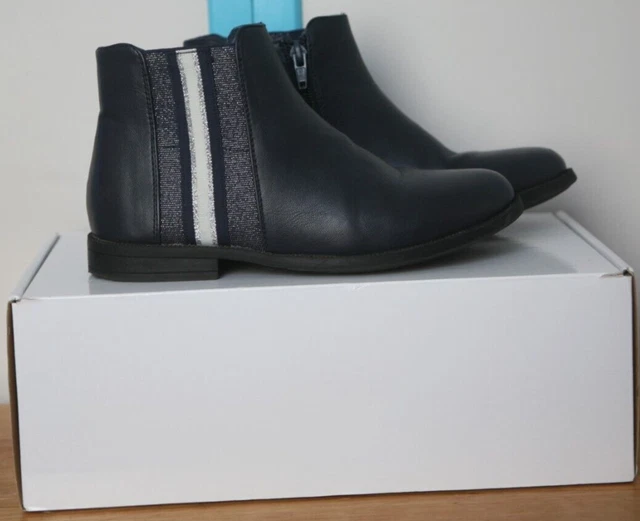 P36 BOTTINES BOOTS   ERAM  modèle « Stella 6 » cuir synthétique lissebleu mari