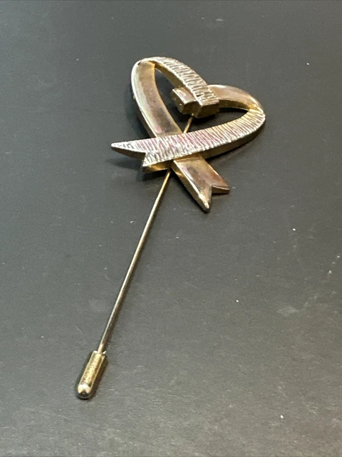 Épingle Art Déco / Art Nouveau - Plaqué Or 18k Avec Cabochon - Bijou Ancien - Occasion