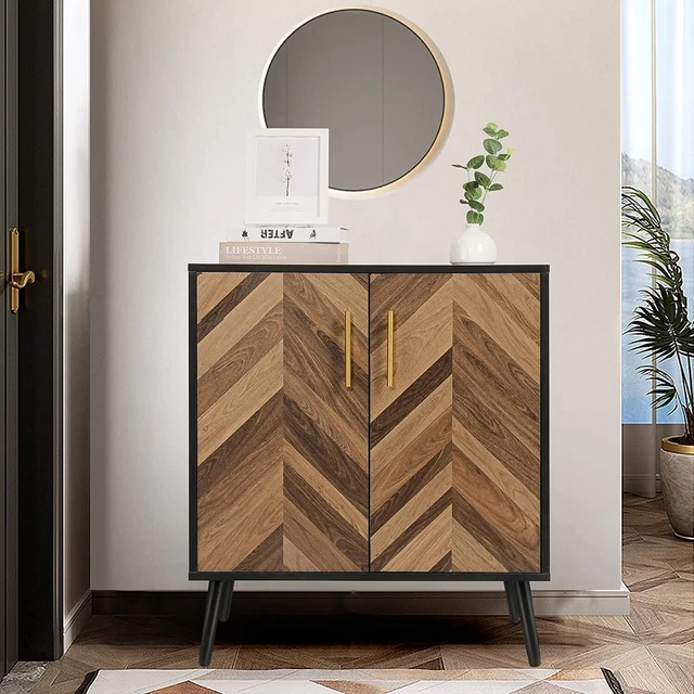 Bathroom Floor Cabinet w/ 2 Doors & Adjustable Shelves, Storage for Large Space