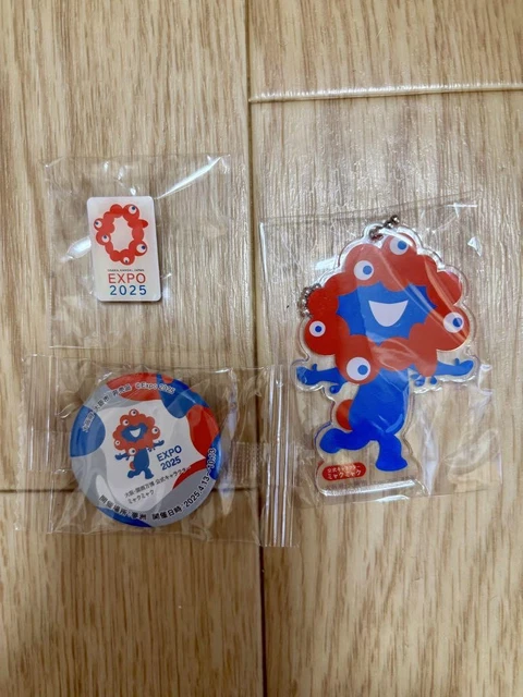 KANSAI EXPO 2025 Myakumiak Pin Badge Keychain Set Osaka