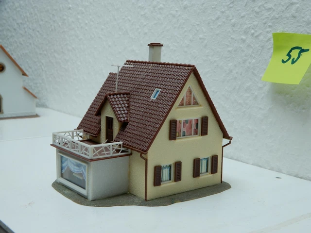 Faller HO Häuser Bausatz - Haus Mit Balkon Im Maßstab 1:87 Für Modelleisenbahn Landschaft