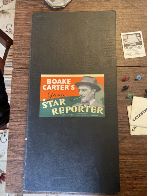 Boake’s Carter’s Game Star Reporter Board Game And Some Game Pieces And Rules .