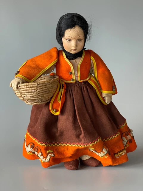 BAMBOLA EPOCA LENCI ALBERANI anni '30 Lady Boudoir o h. 42 cm RARA