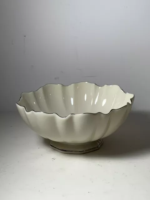 Lenox Symphony Scultped Candy Bowl with Platinum Rim 6 in.