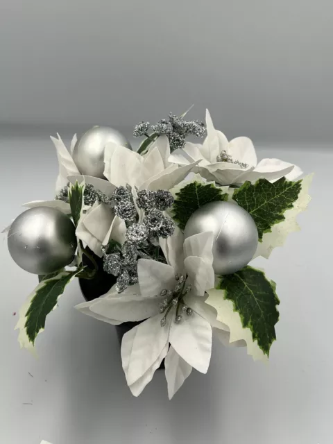 Quality Artificial Christmas  Arrangement Grave vase / Memorial / Crem Pot 2