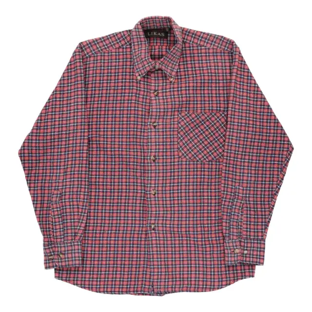 Likias Flannel Shirt - Small Red Cotton