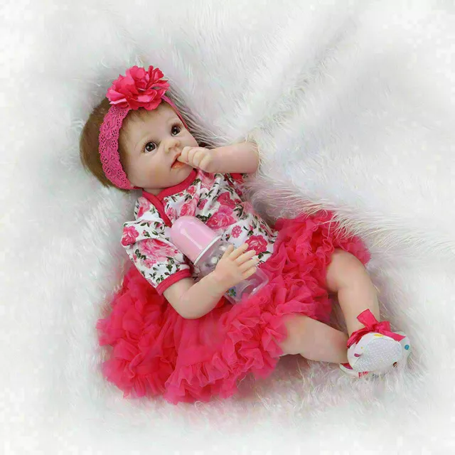 Realistico 22'' Bambino Reborn Bambole Bello Vinile Silicone Neonato Doll Regalo