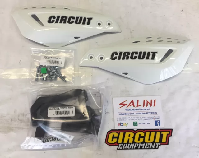 Coppia Paramani VECTOR CIRCUIT Bianco Motard Cross Quad Enduro