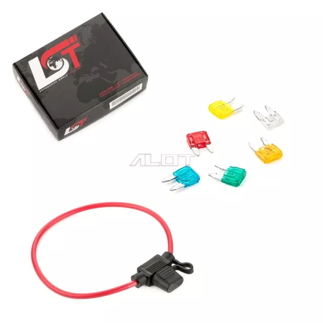 Porte-Fusibles Avec Fusible Plat Voiture Auto 5A 10A 15A 20A 25A 30A pour Ford