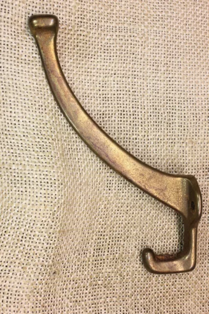 Old Coat Hook Mission House Bath Robe Vintage Clothes Tree Rustic Brass Iron