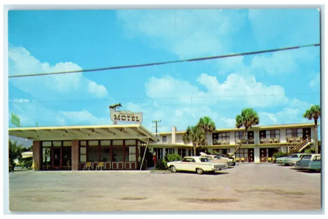 c1960's Buccaneer Motel Exterior Roadside Daytona Beach Florida FL Cars Postcard