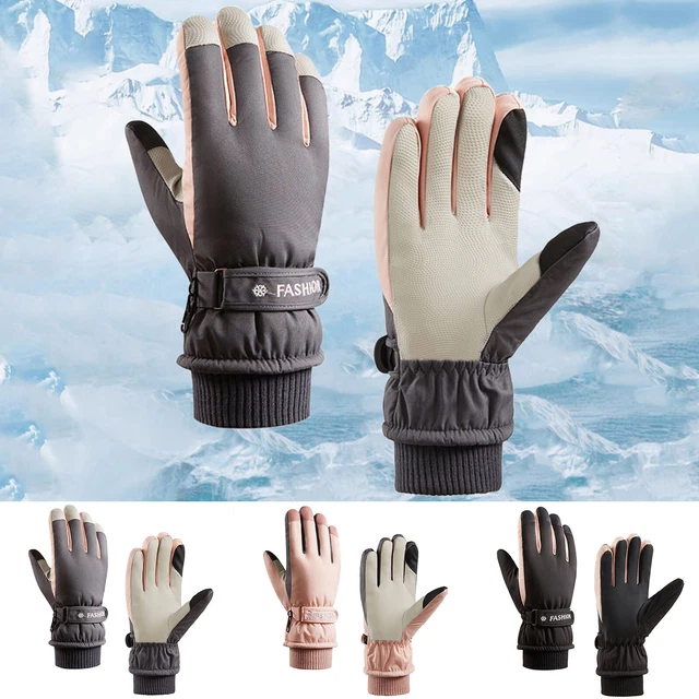 Men And Women Ski Gloves Winter Screen Windproof Plus Fleece Thick Sports