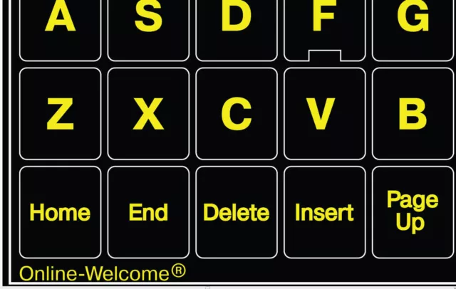 Glowing Reflective Fluorescent English US Letters Keyboard Sticker New