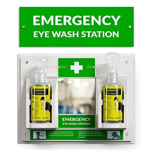 Portable Eye Wash Station OSHA Approved Wall-Mounted First Aid Eye Wash Kit NEW