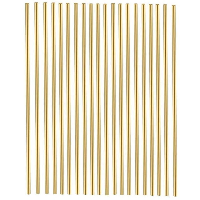 25 PCS 2 mm /5/64 Brass Rods Brass Round Stock Lathe Bar Stock Kit Round Bras