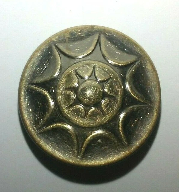 Lot of 4 Brushed / Burnished Bronze Round 1.25" Sunburst Cabinet Drawer Knobs