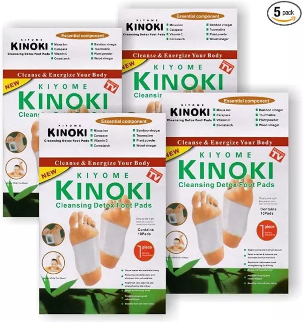 10,20,100Pads Kinoki Detox Foot Patches Pads Body Toxins Feet Slimming Cleansing