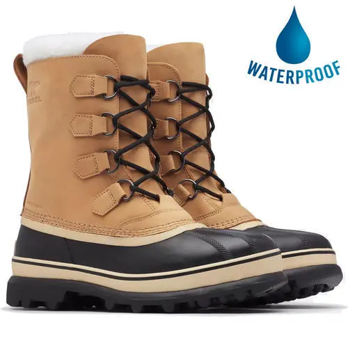 Sorel Caribou Mens Yellow Waterproof Warm Walking Winter Snow Boots Size UK 7-12