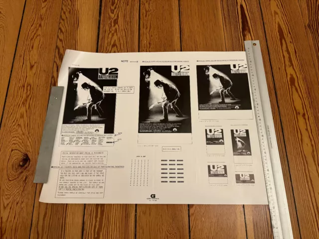 U2 : Poster Rattle And Hum - Note Overview Promo Only