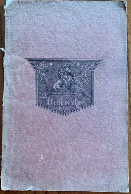 Souvenir Book Of The Collection At The Red Lion Inn by Allen Treadway 1911