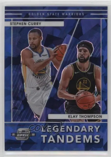2021 Contenders Optic Blue Cracked Ice Prizm /75 Stephen Curry Klay Thompson #6