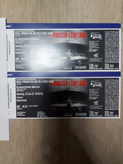 2x Stehplatz Innenraum Bruce Springsteen Tickets München 2023