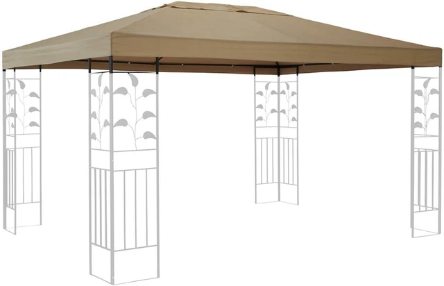 Tetto Di Ricambio Per Gazebo 3x3m Quick-Star - Poliestere PVC, Colore Arancia Rossa