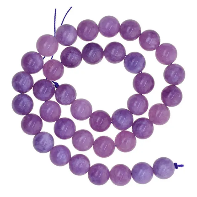 Perles en vrac de jade rond naturel violet clair 15'' brin 6/8/10/mm